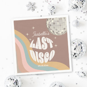 Glamourös letzte Disco Retro 70er Groovy Junggesel Serviette