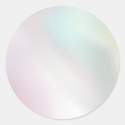 Glamourös romantisch-irisierend Perlholografie Runder Aufkleber (Vorderseite)
