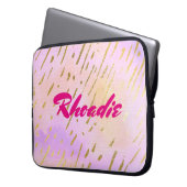 Glamourös Rosa und Gold Laptopschutzhülle (Vorderseite Links)