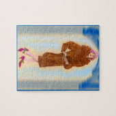 glamouröse 1920er-Frau in Pelzmantel Puzzle (Horizontal)