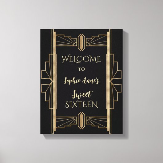 Glamouröse 1920er Jahre Great Gatsby Art Deco SWEE Leinwanddruck (Vorderseite)