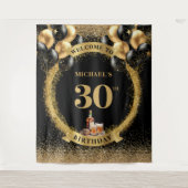 Glamouröse 30. Geburtstags-Whiskey-Anzeige Wandteppich (Vorderseite)