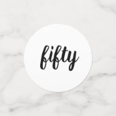 Glamouröse 50 & fabelhafte Rose Gold Blush Pink Konfetti (Klein Vorderseite)