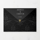 Glamouröse Abend-Hochzeit Dreifach Gefaltete Einladung (Cover)