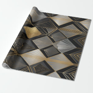 Glamouröse Art-Deco-inspiriert Verpackungsmuster Geschenkpapier