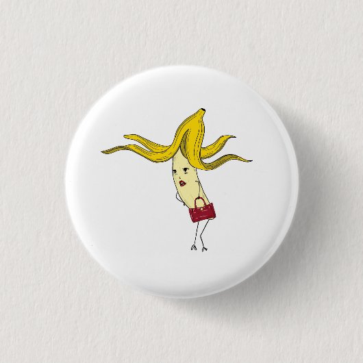 Glamouröse Banane, Bananen-Thema Button (Vorderseite)