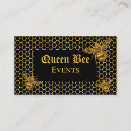 Glamouröse Black Gold Queen Events Produktion Visitenkarte