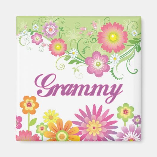 Glamouröse Blume Grammy Magnet (Vorne)