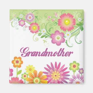 Glamouröse Blume Großmutter Magnet