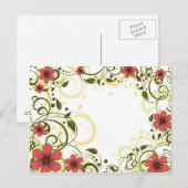 Glamouröse Blume Postkarte (Vorne/Hinten)