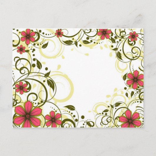 Glamouröse Blume Postkarte (Vorderseite)