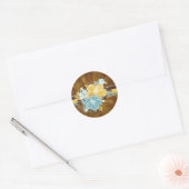 Glamouröse Blume Runder Aufkleber (Umschlag)