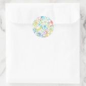 Glamouröse Blume Runder Aufkleber (Tasche)