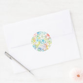Glamouröse Blume Runder Aufkleber (Umschlag)