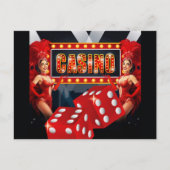 Glamouröse Casinonächte Postkarte (Vorderseite)