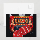 Glamouröse Casinonächte Postkarte