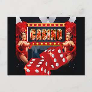 Glamouröse Casinonächte Postkarte