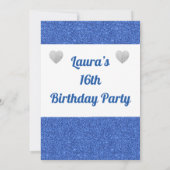 Glamouröse Einladungen zu personalisierten Geburts (Rückseite)