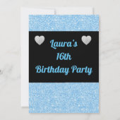 Glamouröse Einladungen zu personalisierten Geburts (Rückseite)