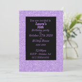 Glamouröse Einladungen zu personalisierten Geburts (Stehend Vorderseite)