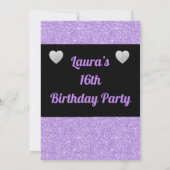 Glamouröse Einladungen zu personalisierten Geburts (Rückseite)