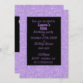 Glamouröse Einladungen zu personalisierten Geburts (Vorne/Hinten)