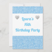 Glamouröse Einladungen zu personalisierten Geburts (Rückseite)