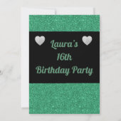 Glamouröse Einladungen zu personalisierten Geburts (Rückseite)