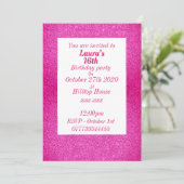 Glamouröse Einladungen zu personalisierten Geburts (Stehend Vorderseite)