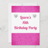 Glamouröse Einladungen zu personalisierten Geburts (Rückseite)