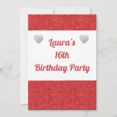 Glamouröse Einladungen zu personalisierten Geburts (Rückseite)