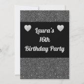 Glamouröse Einladungen zu personalisierten Geburts (Rückseite)