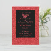 Glamouröse Einladungen zu personalisierten Geburts (Stehend Vorderseite)