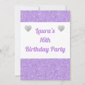 Glamouröse Einladungen zu personalisierten Geburts (Rückseite)