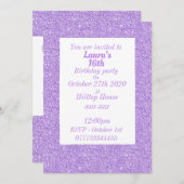 Glamouröse Einladungen zu personalisierten Geburts (Vorne/Hinten)