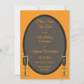 Glamouröse Eleganz-Geburtstagsfeier Save The Date (Rückseite)