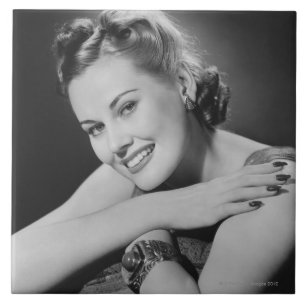 Glamouröse Frau Fliese