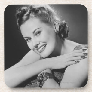 Glamouröse Frau Getränkeuntersetzer