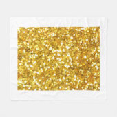 Glamouröse Gold Glitter Funkelnde Wurfdecke Fleecedecke (Vorderseite (Horizontal))