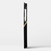 Glamouröse goldgesteppte schwarze Muster Personali Case-Mate iPhone Hülle (Rückseite / Links)