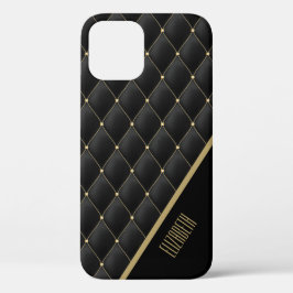 Glamouröse goldgesteppte schwarze Muster Personali Case-Mate iPhone Hülle