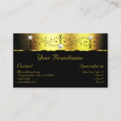 Glamouröse Goldrausch-Juwelen mit Foto Visitenkarte (Rückseite)