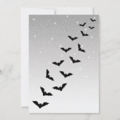 Glamouröse Hexe mit Silber und schwarzem Halloween Einladung (Rückseite)