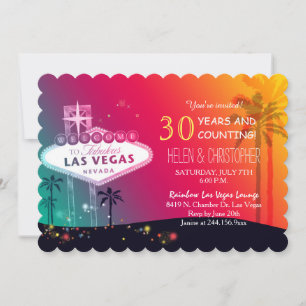 Glamouröse Hochzeits-Jubiläumsparty in Las Vegas Einladung