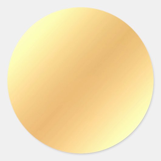 Glamouröse Imitate Gold Blank Template Moderne Ele Runder Aufkleber (Vorderseite)