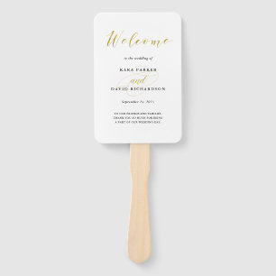 Glamouröse Imitate Gold Classic Hochzeit Fächer