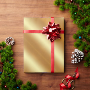 Glamouröse Imitate Gold Einfach Frohe Weihnachtsge Geschenkpapier