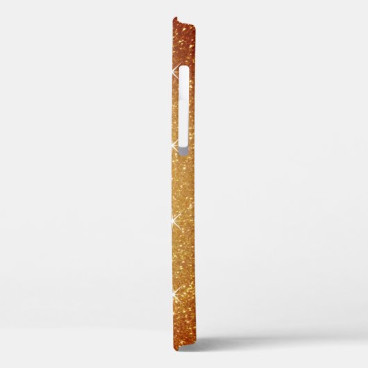 Glamouröse Imitate Gold Glitzer und Glitzern Case-Mate iPhone Hülle (Rückseite / Links)