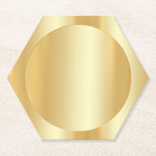 Glamouröse Imitate Gold Trendy Elegantes Leere Tem Untersetzer