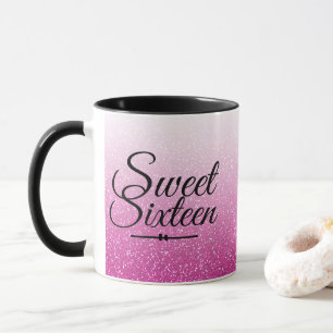 Glamouröse Imitate heißen rosa Glitzer ombre Sweet Tasse